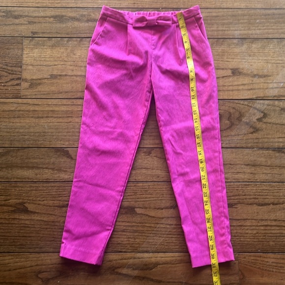Milly Minis Pink Satin Side Zipper Bow on Waist Pants Girls Size 10 - Picture 4 of 14